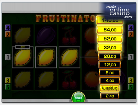 Merkur Fruitinator Spielautomat Risikoleiter