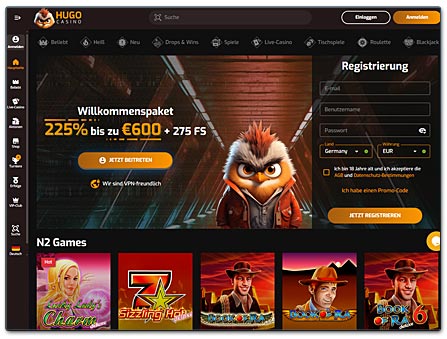 Hugo Novoline online Casino